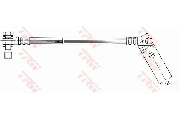Furtun frana, Ford Transit Caroserie, Transit Bus, Transit Platou, Sasiu, Tourneo Connect, Transit Tourneo Bus, TRW PHD952
