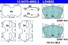 Set placute frana, frana disc TRW pentru Mercedes-Benz - 13.0470-4892.2