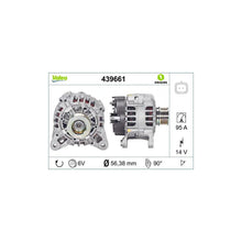 Alternator Valeo pentru Dacia Dokker/Duster/Lodgy/Logan/Sandero, Renault Clio Symbol/Grand Scenic - 439661