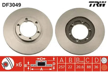Disc frana, Isuzu, Opel Campo, Gemini, Gemini Limuzina, Trooper, Trooper I Autoturism De Teren, Deschis, Frontera A, D-max, Kb, Ø257 mm, TRW DF3049