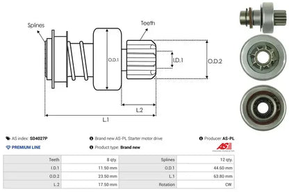Cuplaj unisens, demaror As-Pl - SD4027P