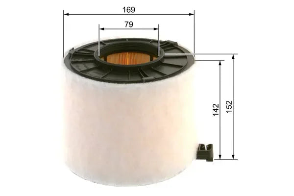 Filtru aer, Audi, 192x190x164 mm, Bosch F026400422