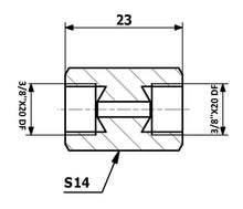 Bieleta furtunuri frana wew 3/8X20 df - wew 3/8X20 df MB - 84-35