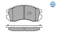 Set placute frana disc, Daewoo, Hyundai, Kia, Nissan, Ssangyong, 151x87x78 mm, Meyle 0252172517W