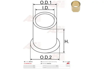 Bucsa arbore demaror, Chevrolet, Daewoo, Fiat, Ford, Lancia, Mercedes_benz, Opel, Rover, Saab, SEAT, Skoda, Ssangyong, Toyota, AS-PL SBU9132