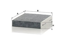 Filtru aer habitaclu -Filter, Porsche, 260x211x48 mm, Mann CUK25006