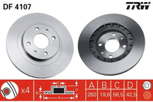 Disc frana, Lada 110, 111, 112, Kalina Hatchback, Kalina Limuzina, Granta Hatchback, Kalina Combi, Granta, Priora Hatchback, Ø260 mm, TRW DF4107
