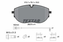 Set placute frana, frana disc Textar - 2627001