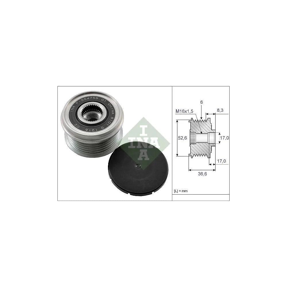 Sistem Roata Libera, Generator INA pentru Nissan X Trail, Renault Koleos - 535 0137 10