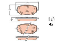 Set placute frana, frana disc TRW pentru Dacia, Renault - GDB2324