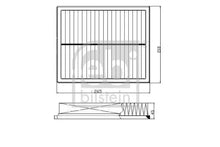 Filtru aer, BMW, 308x238x68 mm, Febi Bilstein FE172767