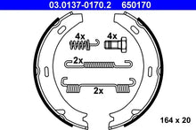 Set saboti frana, frana de mana TRW pentru Mercedes-Benz - 03.0137-0170.2