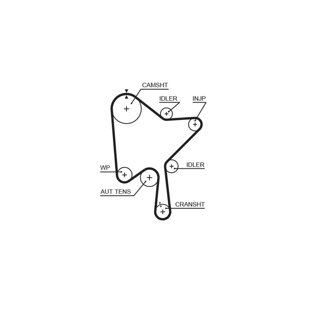 Curea Distributie Gates pentru Volvo S60/S80/S90/V40/V60 - 5686XS