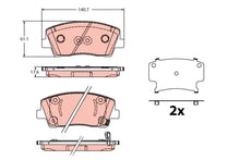 Set placute frana, frana disc TRW pentru Genesis, Kia - GDB2375