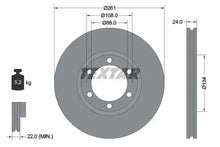 Disc frana, Kia Bongo Platou, Sasiu, K2500 Platou, K2700, Ø261 mm, Textar 92234700