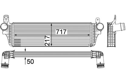 Intercooler compresor BEH MAH, 981x354x316 mm, Mahle CI242000P