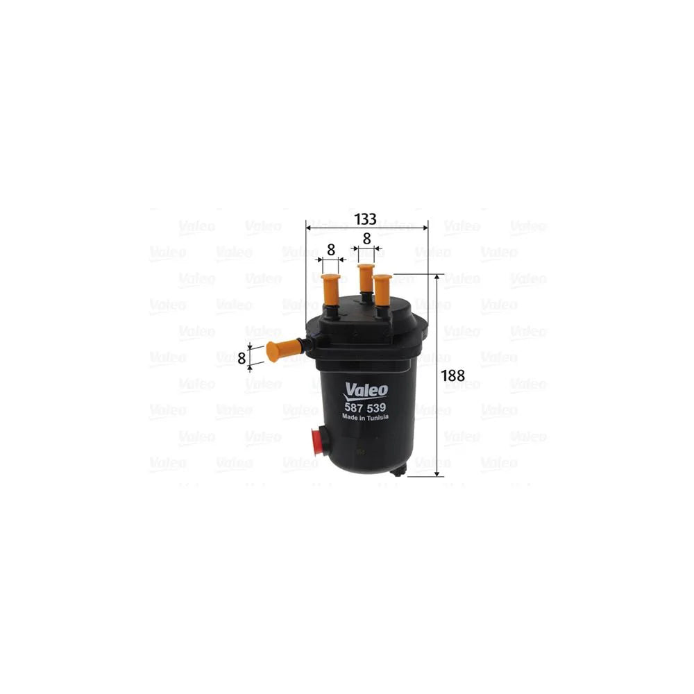 Filtru Combustibil Valeo pentru Nissan Cube/Juke/Micra/Note/Nv200 Evalia, Renault Clio/Clio Symbol/Kangoo/Kangoo Express/Symbol - 587539