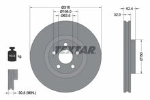 Disc frana Textar pentru Ford, Ford Usa - 92293605