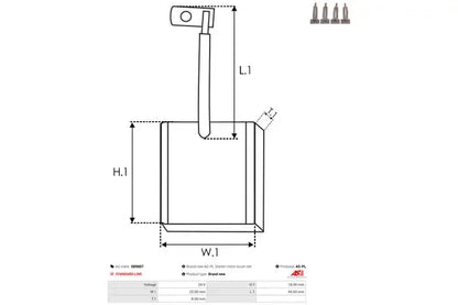 Perie electromotor, 90x83x28 mm, AS-PL SB9007