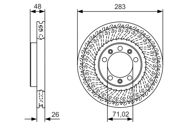 Disc frana, Opel, Peugeot, 307x307x58 mm, Bosch 0986479C33