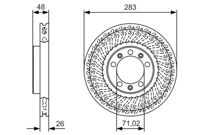 Disc frana, Opel, Peugeot, 307x307x58 mm, Bosch 0986479C33
