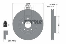 Disc frana Textar pentru Opel - 92277103