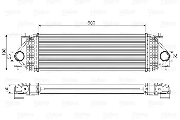 Intercooler compresor, Suzuki, 955x282x164 mm, Valeo VAL818662