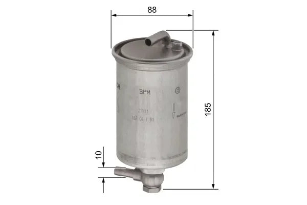Filtru combustibil, Audi A4 B7, A4 B7 Avant, A4 B7 Cabriolet, 200x95x92 mm, Bosch 0450906431