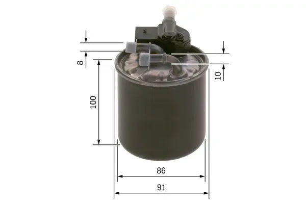Filtru combustibil, Infiniti, Mercedes-Benz A Class, B Class Sports, Cla Cupe, Cla S, 135x106x106 mm, Bosch F026402837