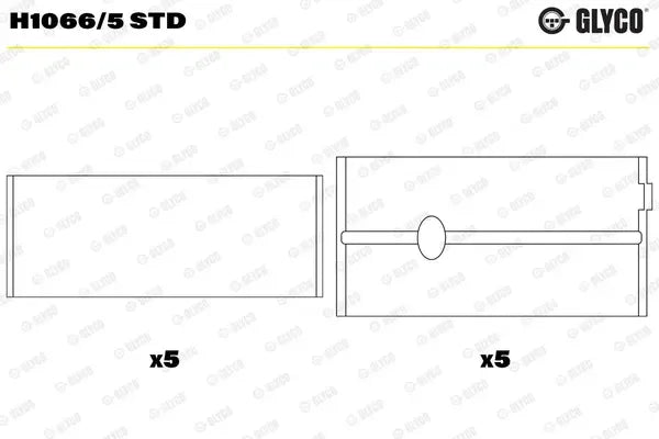 Cuzineti arbore cotit, Citroen, Fiat, Ford, Lynk & Co, Mazda, Mini, Mitsubishi, Opel, Peugeot, Suzuki, Toyota, Volvo, Glyco H10665STD