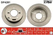 Disc frana, Hyundai, Kia Tucson, Magentis, Sportage, Sonata, Elantra Iv Limuzina, Tucson Autoutilitara, Suv, Xg, Xg Limuzina, Ø262 mm, TRW DF4281
