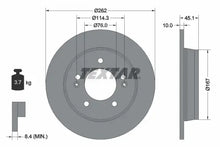Disc frana, Kia, Hyundai Cee'd, I30, Kona, Pro Cee'd, I30 Combi, I30 Cupe, Cee'd Sportswagon, Soul, Elantra Vi Limuzina, Ø262 mm, Textar 92240003