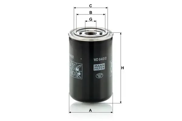 Filtru -Filter, Man, 156x103x103 mm, Mann WD9402