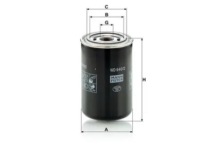 Filtru -Filter, Man, 156x103x103 mm, Mann WD9402