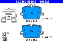 Set placute frana, frana disc TRW pentru BMW, Toyota - 13.0460-5525.2