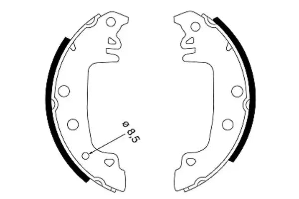 Set saboti frana, Peugeot, Citroen, Dacia 305, 305 Ii Break, C15 Autoutilitara, Limuzina Spatioasa, C15 Combi, Solenza, 215x191x94 mm, Textar 91029200