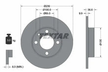 Disc frana, VW, Audi, SEAT Golf, Polo Iii Classic, Polo Cupe, Polo, 80 B2 Limuzina, Jetta, 80 B1 Limuzina, Ibiza, Ø239 mm, Textar 92009303