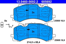 Set placute frana, frana disc TRW pentru Audi - 13.0460-5692.2
