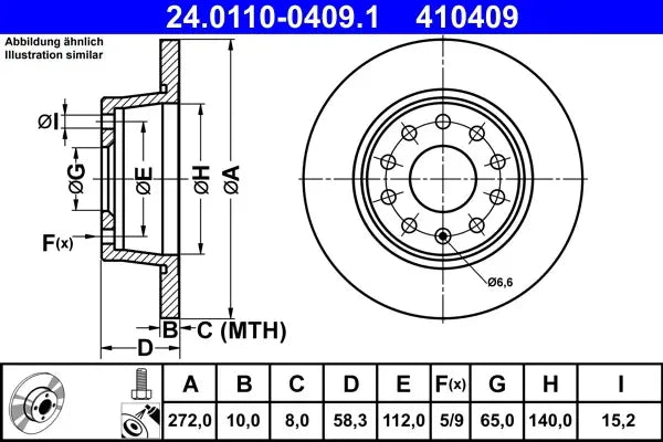 Disc frana, Skoda, Audi, SEAT, VW, Cupra Octavia Iv Combi, Octavia, Ateca, Q2, Karoq, T-roc, Ø272.0 mm, TRW 24011004091