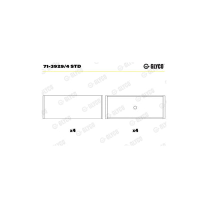 Cuzineti Biela Glyco - 71-3929/4 STD