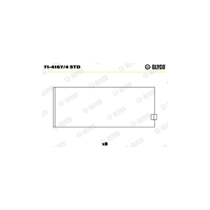 Cuzineti Biela Glyco - 71-4167/4 STD