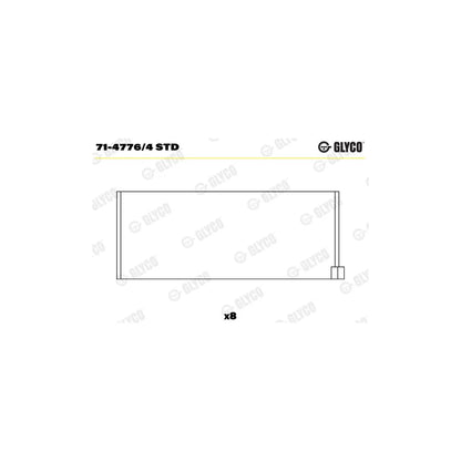 Cuzineti Biela Glyco - 71-4776/4 STD
