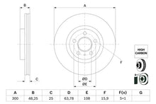 Disc frana Bosch pentru Ford - 0986479G68