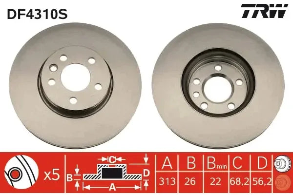 Disc frana TRW - DF4310S