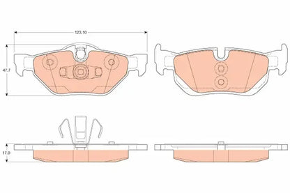 Set placute frana disc, BMW, Bmw (brilliance), 137x88x84 mm, TRW GDB2050