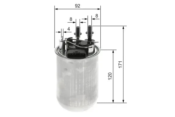 Filtru combustibil, Nissan, 190x109x108 mm, Bosch F026402200