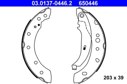 Set saboti frana TRW pentru Peugeot - 03.0137-0446.2