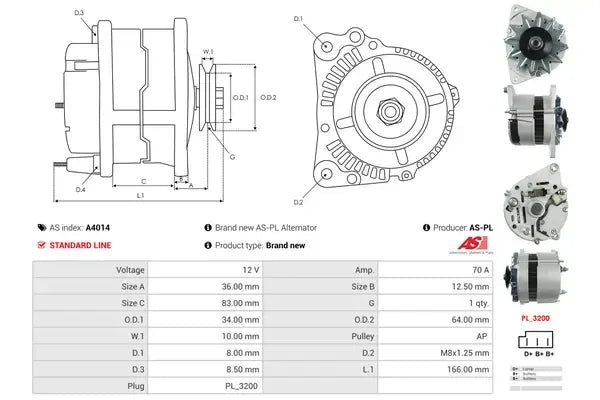 Generator alternator, Austin, Daf, Fiat, Ford, Innocenti, Lancia, Land Rover, Lotus, Mercedes-Benz, Morris, Nissan, Renault, Rover, Triumph, Tvr, 2...