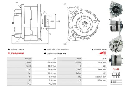 Generator alternator, Austin, Daf, Fiat, Ford, Innocenti, Lancia, Land Rover, Lotus, Mercedes-Benz, Morris, Nissan, Renault, Rover, Triumph, Tvr, 2...