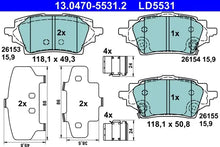 Placute frana Toyota c-hr/Corolla 1,2-2,0 18- ceramic TRW - 13.0470-5531.2